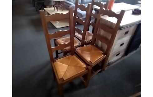 CHAISE RUSTIQUE LOT DE 4