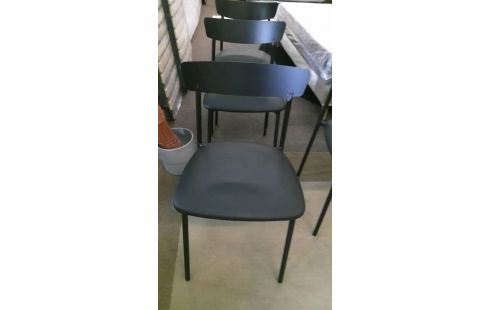 CHAISE CUISINE LOT 4 NOIRE