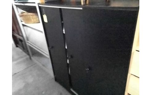 MEUBLE 3 PORTES COULISSANTES NOIR