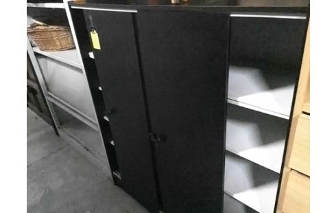 MEUBLE 3 PORTES COULISSANTES NOIR