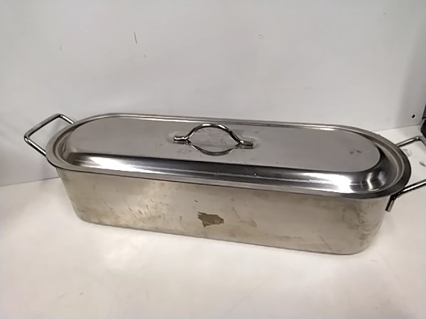 Poissonnière en inox avec grille 50 cm
