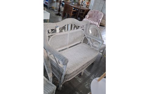 BANQUETTE OSIER // ROTIN BLANC