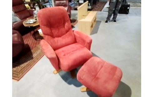 FAUTEUIL RELAX ALCANTARA FRAMBOISE