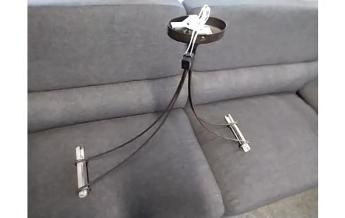 LUSTRE METAL 2 BRANCHES