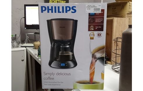 MACHINE À CAFÉ - PHILIPS PROGRAMMABLE MACHINE À CAFÉ - BLANC