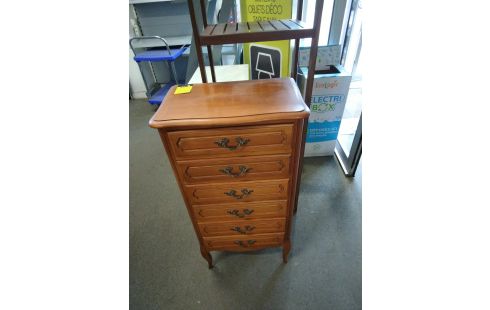 CHIFFONNIER 6 TIROIRS MERISIER