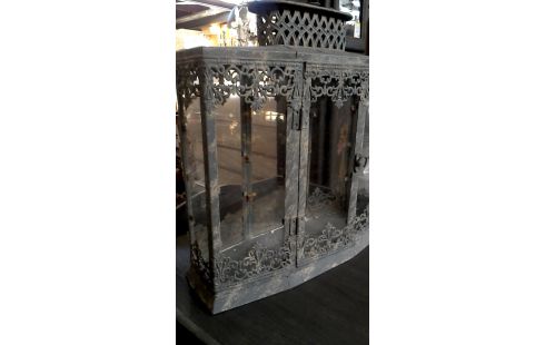 OBJET DECO GRIS METAL GLACE