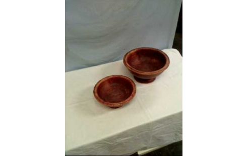 SCHALE HANDARBEIT HOLZ 2ER-SET AFRIKANSICH