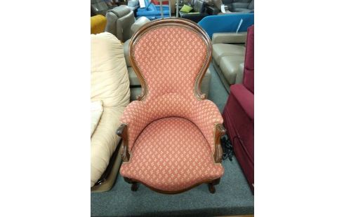 FAUTEUIL VOLTAIRE TISSU ROUGE