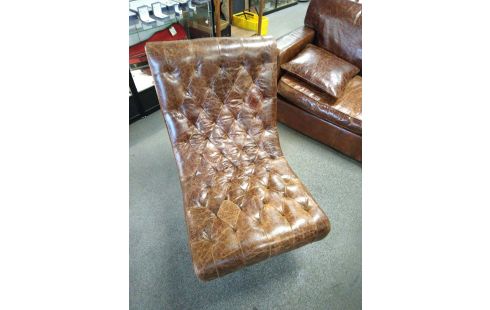 FAUTEUIL PIVOTANT CUIR VIEILLI