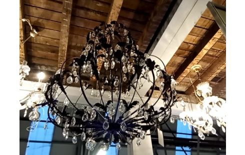 LUSTRE metal feuilles et breloques 1m/85cm