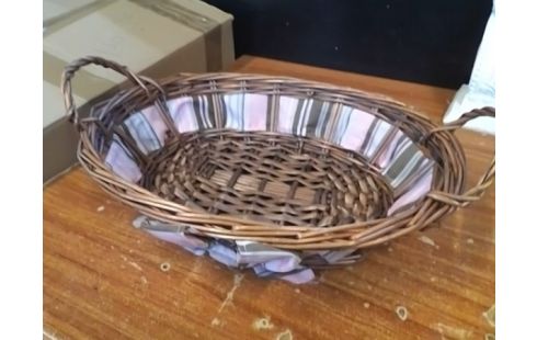 PANIER OSIER AVEC TISSU