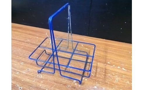 PORTE BOUTEILLE FER BLEU