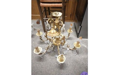 LUSTRE PAMPILLES DORÉ