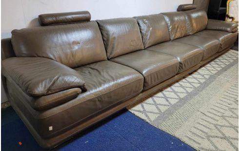 CANAPE CUIR MOKA XXL