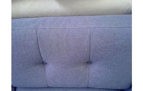 CANAPE BLEU 2 PLACES TISSU