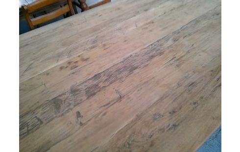 TABLE DE SALLE A MANGER MODERNE METAL BROSSE