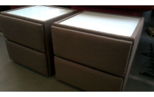 NACHTKASTJE BRUIN STOF 2 LADEN PER STUK