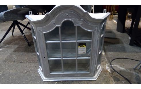 ETAGERE MURALE BOIS GRIS 1 PORTE