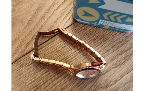 MONTRE fossil  bracelet mailles cuivrees