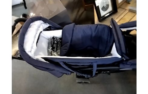 POUSSETTE DOUBLE BLEUE CHIC 4 BABY