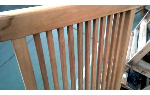 SALON DE JARDIN RECTANGULAIRE TECK, , 6 CHAISES SET