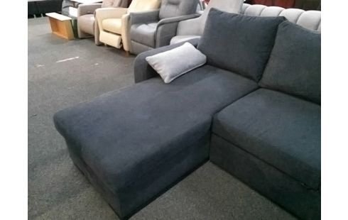 CANAPÉ D'ANGLE RÉVERSIBLE CONVERTIBLE TISSUS GRIS