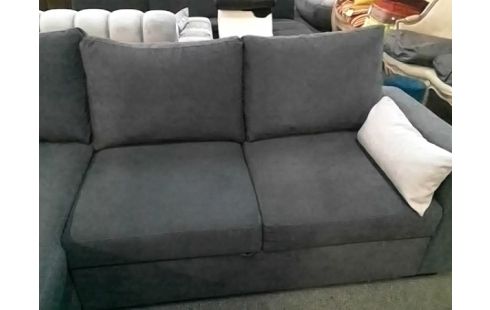 CANAPÉ D'ANGLE RÉVERSIBLE CONVERTIBLE TISSUS GRIS