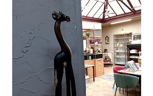 GIRAFE EN BOIS DECORATION