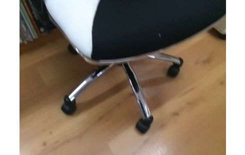 FAUTEUIL DE BUREAU NOIR ET BLANC (QLQS GRIFFURES)