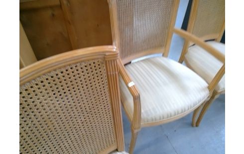 CHAISE LOT DE 6 TISSU CERUSE
