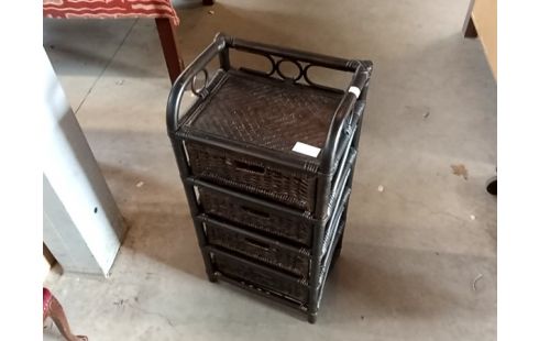 COMMODE rotin 4 tiroirs