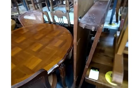 TABLE RONDE 2 ALLONGES STYLE REGENCE MERISIER