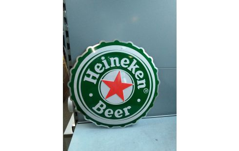 DECORATION PLAQUE METAL HEINEKEN