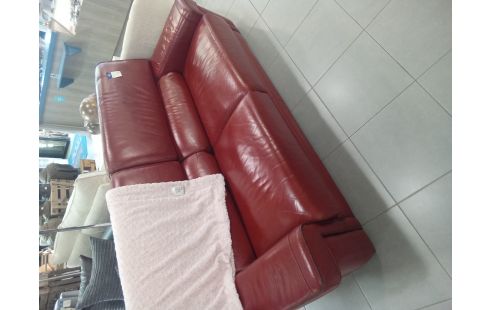 BANQUETTE CUIR MARRON 2 PLACES