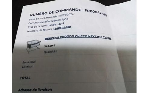 BERCEAU CODODO CHICCO NEXT2ME TWINS