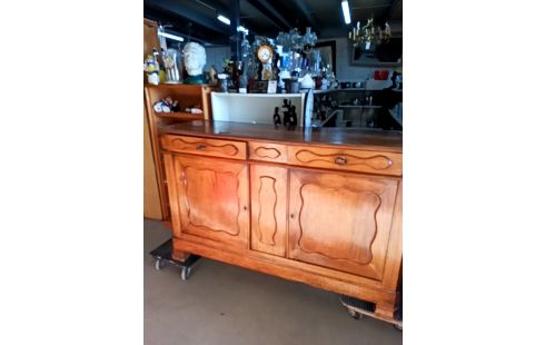 BUFFET 2 CORPS VITRÉ NOYER +CLEF