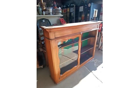 BUFFET 2 CORPS VITRÉ NOYER +CLEF