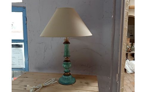 LAMPE DECO VERTE/DORE
