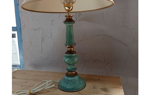 LAMPE DECO VERTE/DORE