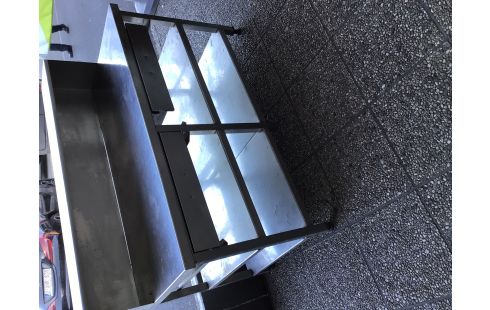 PLAN DE TRAVAIL INOX 2 TIROIRS