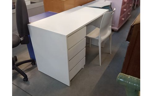 BUREAU IKEA 4 TIROIRS BLANC