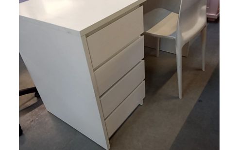 BUREAU IKEA 4 TIROIRS BLANC