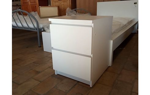 CHEVET BLANC 2 TIROIRS