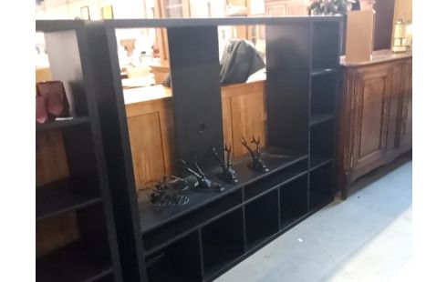 MEUBLE TV stratifie noir