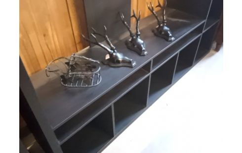 MEUBLE TV stratifie noir