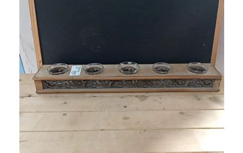 PHOTOPHORE BOIS ET VERRE