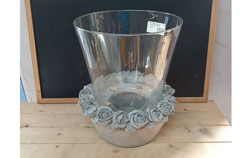 PHOTOPHORE VERRE ET BETON