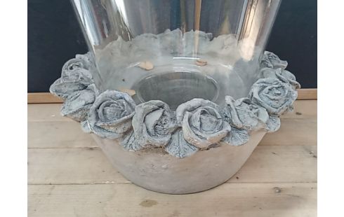 PHOTOPHORE VERRE ET BETON