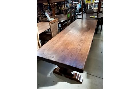 TABLE MONASTÈRE CHÊNE MASSIF 220X80